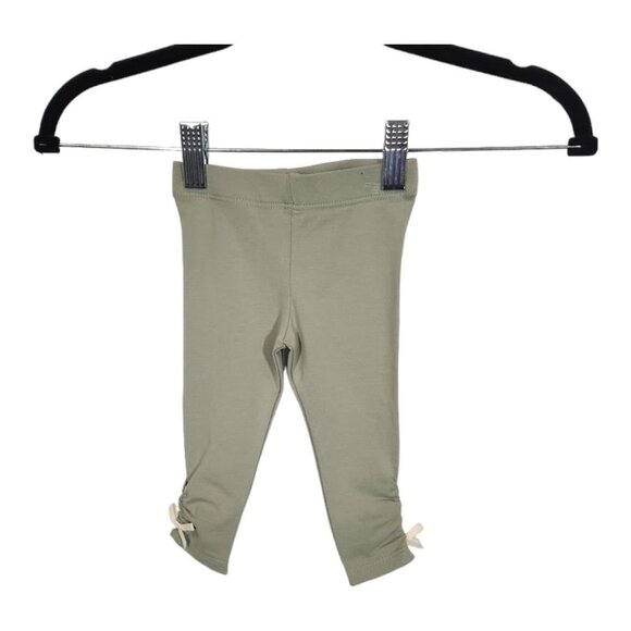 New Baby Leggings‎ with cinched Ankles in sage Green Size 3-6 Months - Picture 1 of 5
